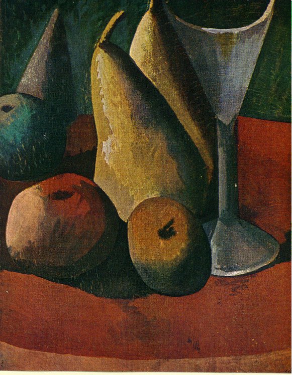 Picasso Glass and fruits 1908